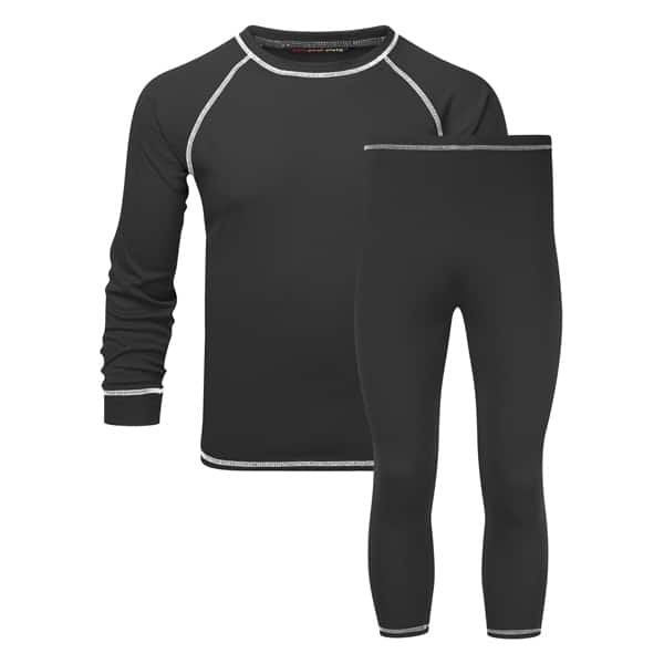 Manbi supatherm. Ski base layers, top and leggings. Black *CLEARANCE*